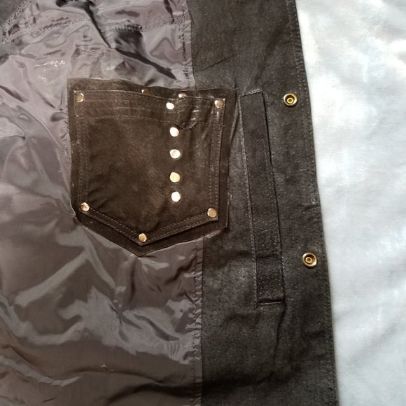 Authentic NRA Gear XXXL Leather Suede Vest Concealed Carry Men's Distressed - Picture 3 of 12